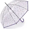 PARAGUAS MUJER LARGO AUTOMATICO TRANSPARENTE CORAZONES TOPOS CUATRO GOTAS 65025