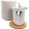 MUG PORCELANA CON FILTRO 350ML GRIS NERTHUS FIH 1568