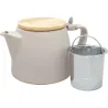 TETERA DE PORCELANA CON FILTRO 500ML GRIS NERTHUS FIH 1613