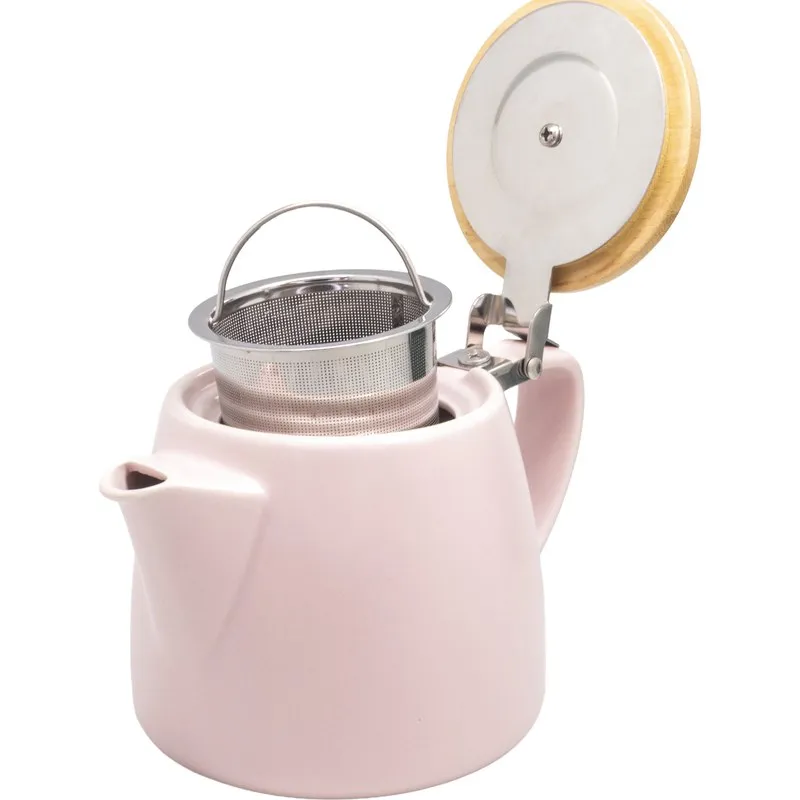 TETERA DE PORCELANA CON FILTRO 500ML ROSA NERTHUS FIH 1615