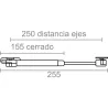 PISTON A GAS PARA MUEBLE PUERTAS ABATIBLES 8 KG ALUMINIO MICEL 90636