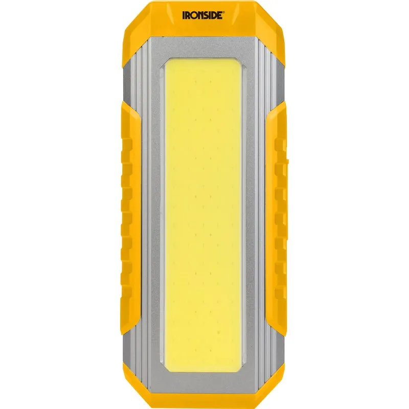 LINTERNA IRONSIDE WORK COB LED RECARGABLE CON GANCHO INDICADOR DE BATERIA 500LM IRONSIDE 104141