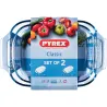 BANDEJA VIDRIO HORNO PYREX SET 2 UDS 34 X 22 CM / 30 X 19 CM PYREX 3313700
