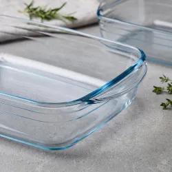 BANDEJA VIDRIO HORNO PYREX SET 2 UDS 34 X 22 CM / 30 X 19 CM PYREX 3313700