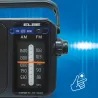 RADIO ANALOGICA PORTATIL ALIMENTACION RED O PILAS 2LR20(D) NO INCLUIIDAS ELBE RF-942