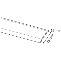 TAPAJUNTAS "MOQUETA" INOX ADHESIVO 35MMX100CM SAPELI BRINOX B811804