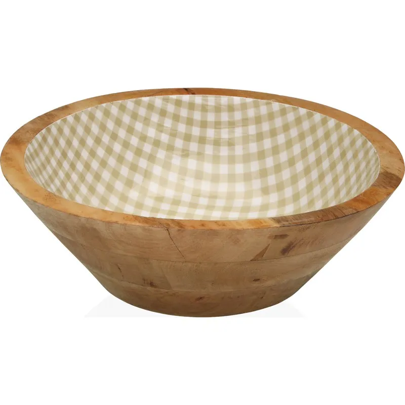 BOL GRANDE MADERA ESMALTADA DECORADA AMELIE 30X30X10CM VERSA 17370647