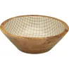 BOL GRANDE MADERA ESMALTADA DECORADA AMELIE 30X30X10CM VERSA 17370647