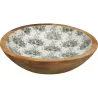 BOL MADERA ESMALTADO DECORADO BEATRICE 24X24X7CM VERSA 17370650