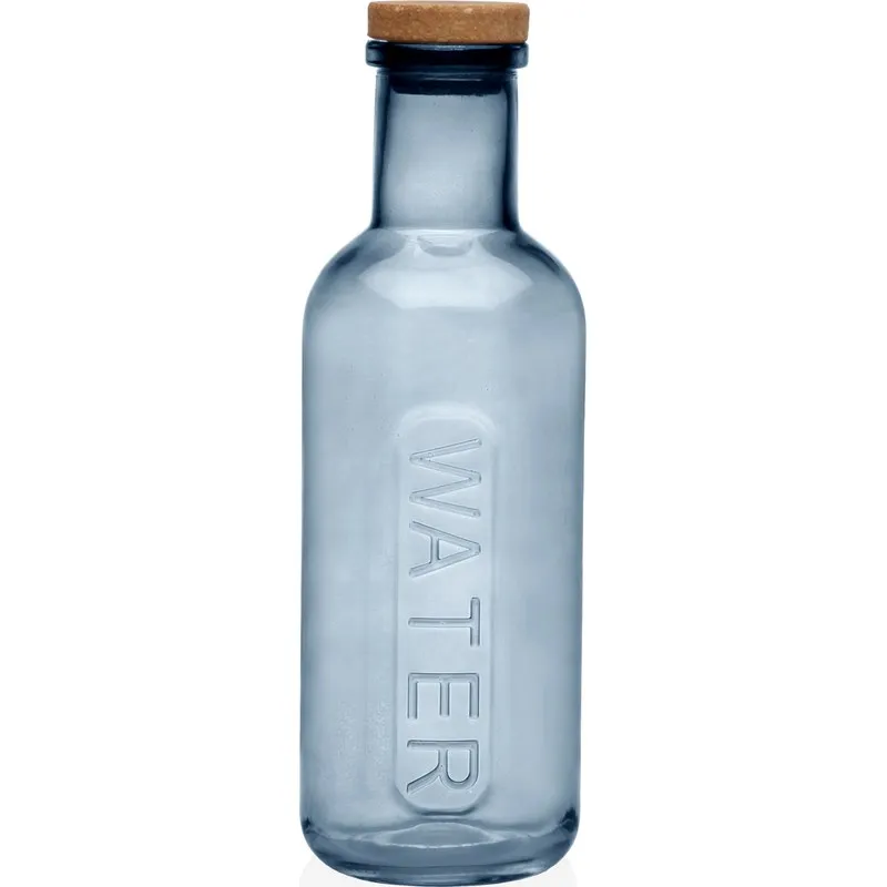 BOTELLA CRISTAL TAPON CORCHO 1,3L AZUL VERSA 22500133