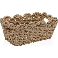 CESTA YUTE MARRON TRENZADA...
