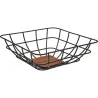 FRUTERO METAL CUADRADO NEGRO 28X28X10,3CM VERSA 22250224
