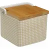 SALERO CERAMICA TAPA BAMBU AMELIE VICHY 12,2X12,2X11,5CM VERSA 21440615