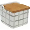 SALERO CERAMICA TAPA BAMBU MILO CUADRO GRIS VERSA 21440612