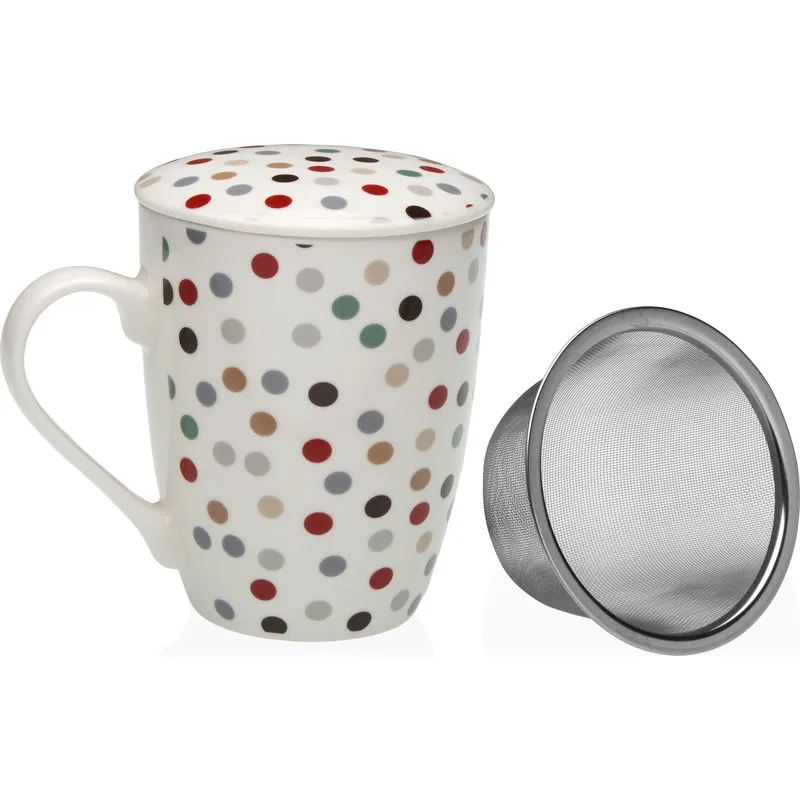 TAZA CERAMICA INFUSION TOPOS 35CL VERSA 22860028
