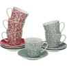 TAZA TE PORCELONA CON PLATO SET 6 UDS NINA 0,22L VERSA 20090585