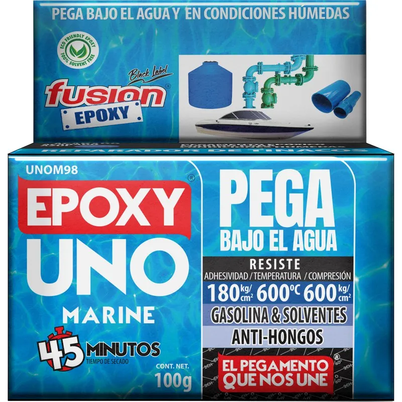 ADHESIVO EPOXI UNO USO FONTANERIA / BAJO AGUA 100 GR MARINE UNOM98