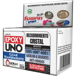 ADHESIVO EPOXI UNO USO GENERAL 50 GR TRANSPARENTE UNOC50