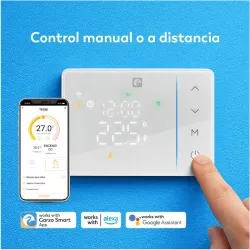 TERMOSTATO GARZA SMART WIFI TEIDE PROGRAMABLE-CONTROL POR VOZ Y APP Y CALOR FRIO GARZA 401732C