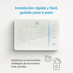 TERMOSTATO GARZA SMART WIFI TEIDE PROGRAMABLE-CONTROL POR VOZ Y APP Y CALOR FRIO GARZA 401732C