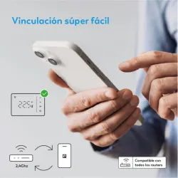 TERMOSTATO GARZA SMART WIFI TEIDE PROGRAMABLE-CONTROL POR VOZ Y APP Y CALOR FRIO GARZA 401732C