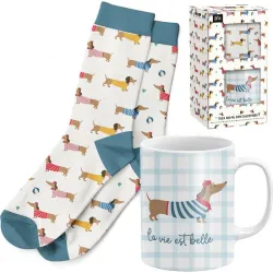 MUG CERAMICA + CALCETIN...