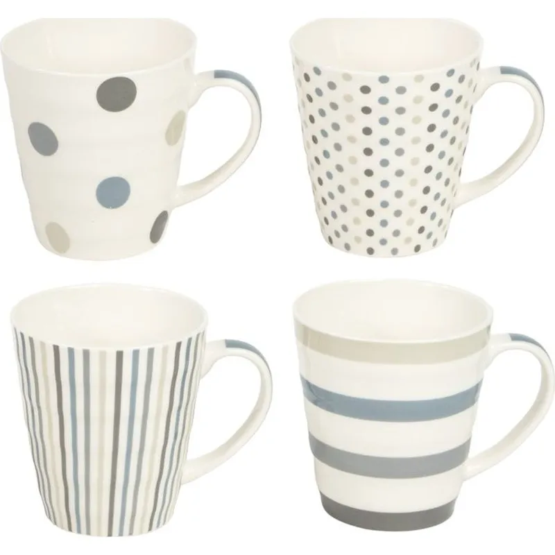MUG NEW BONE CHINA DECORADO 34CL SURTIDO GRIS D'CASA 314506