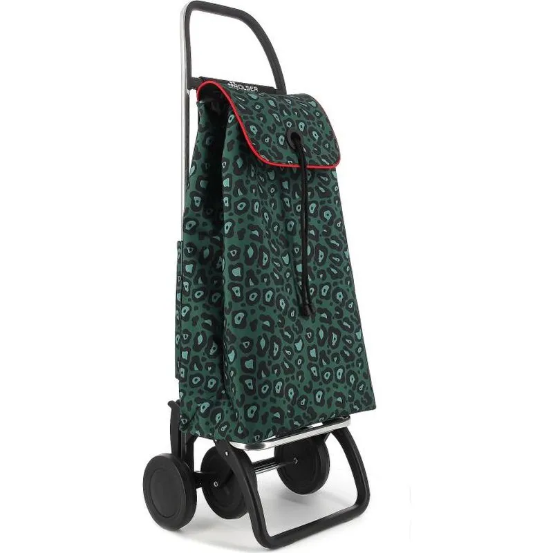CARRO COMPRA 4 RUEDAS PLEGABLE IMAX MF4L ANIMAL PRINT VERDE ROLSER IMX565 VERDE