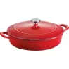 CAZUELA BAJA HIERRO FUNDIDO ESMALTADO CON TAPA 30CM 3,8L ROJO TRAMONTINA 31700207