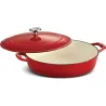 CAZUELA BAJA HIERRO FUNDIDO ESMALTADO CON TAPA 30CM 3,8L ROJO TRAMONTINA 31700207