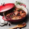 CAZUELA BAJA HIERRO FUNDIDO ESMALTADO CON TAPA 30CM 3,8L ROJO TRAMONTINA 31700207