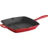 GRILL RAYADO HIERRO FUNDIDO ESMALTADO 27 CM 2,3L ROJO TRAMONTINA 31700211