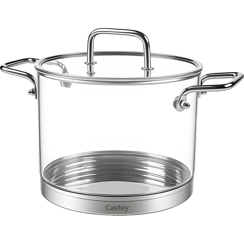 OLLA HIBRIDA BOROSILICATO TRICAPA INDUCCION diametro20CM CASTEY GL-U20