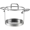 OLLA HIBRIDA BOROSILICATO TRICAPA INDUCCION diametro24CM CASTEY GL-U24