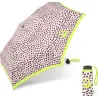 PARAGUAS MUJER PLEGABLE MANUAL ULTRA MINI FLAT MANCHAS BEIGE / PISTACHO BENETTON 59131