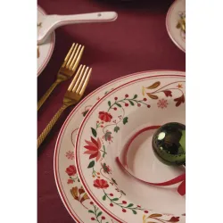 VAJILLA 18 PIEZAS PORCELANA DECORADO NAVIDAD WINTER FOLK TOGNANA TOG676