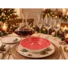VAJILLA 18 PZAS STONEWARE NAVIDAD BERRIES ROJA 155270