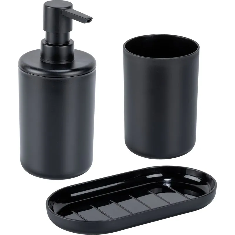 SET DE BAÑO 3 UDS NEGRO SERIE FANO WENKO 70345400