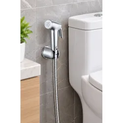 CONJUNTO DE DUCHA HIGIENICA CROMADA DUCHA FLEXIBLE Y SOPORTE MURAL 4295241