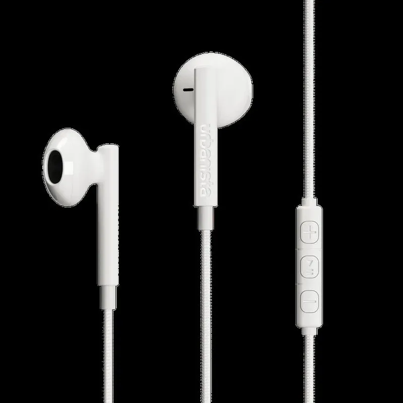 AURICULARES USB TIPO C CABLE 1,2MT URBANISTA BLANCO MICRO Y MANDO CONTROL LLAMADAS Y SONIDO SF2 BLANCO