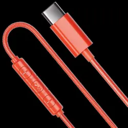 AURICULARES USB TIPO C CABLE 1,2MT URBANISTA NARANJA MICRO Y MANDO CONTROL LLAMADAS Y SONIDO SF2 NARANJA