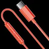 AURICULARES USB TIPO C CABLE 1,2MT URBANISTA NARANJA MICRO Y MANDO CONTROL LLAMADAS Y SONIDO SF2 NARANJA