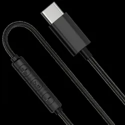 AURICULARES USB TIPO C CABLE 1,2MT URBANISTA NEGRO MICRO Y MANDO CONTROL LLAMADAS Y SONIDO SF2 NEGRO