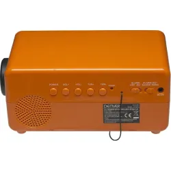 RADIO DESPERTADOR NARANJA DISEÑO RETRO DENVER CR-425