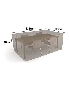Compra Funda mesa rectangular más 4 sillas vison 225 x 145 x h 90 NORTENE 2013599 al mejor precio