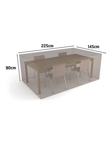 Compra Funda mesa rectangular más 4 sillas vison 225 x 145 x h 90 NORTENE 2013599 al mejor precio