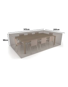 Compra Funda mesa rectangular más 8 sillas vison 325 x 205 x h 90 NORTENE 2013600 al mejor precio
