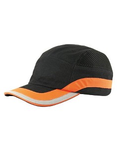 Compra Gorra antigolpes negra / naranja con banda reflectante CLIMAX 2452001100000 al mejor precio