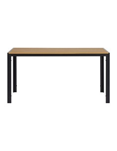 Compra Mesa aluminio polywood negra/madera 150 x 90 cm QFPLUS 48123 al mejor precio