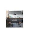 Compra Mesa cocina 110x70 cm con dos bancos color madera oscura 10330117 al mejor precio
